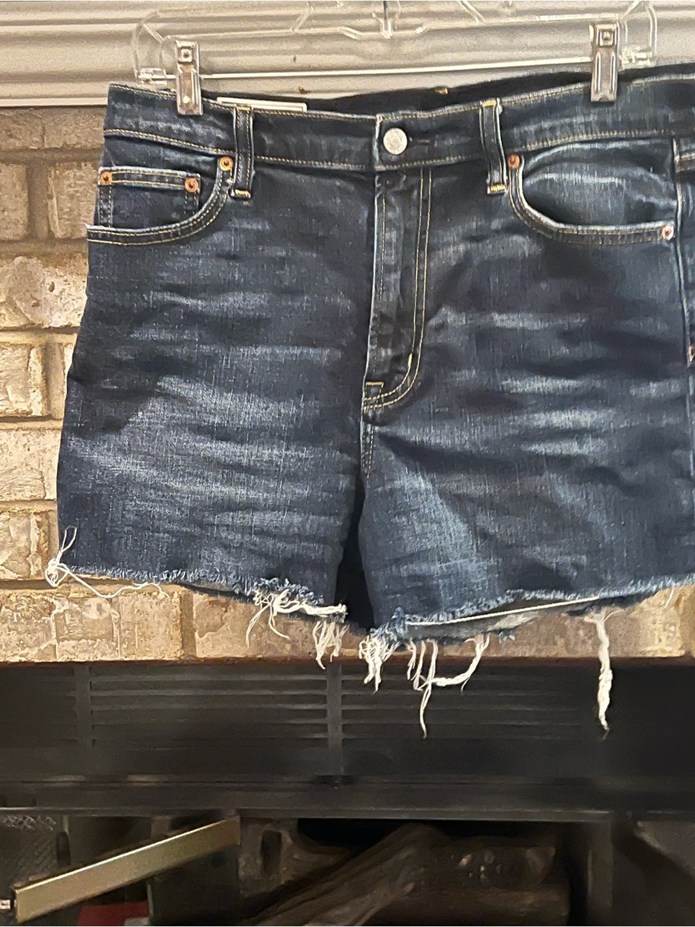 GAP Dark Blue Distressed Denim Cutoff Shorts